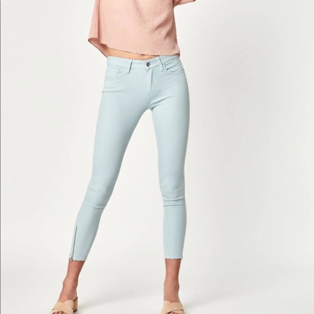 Mavi Adriana Ankle Zip Mid-Rise Skinny Jeans Size 25 In Excellent Condition